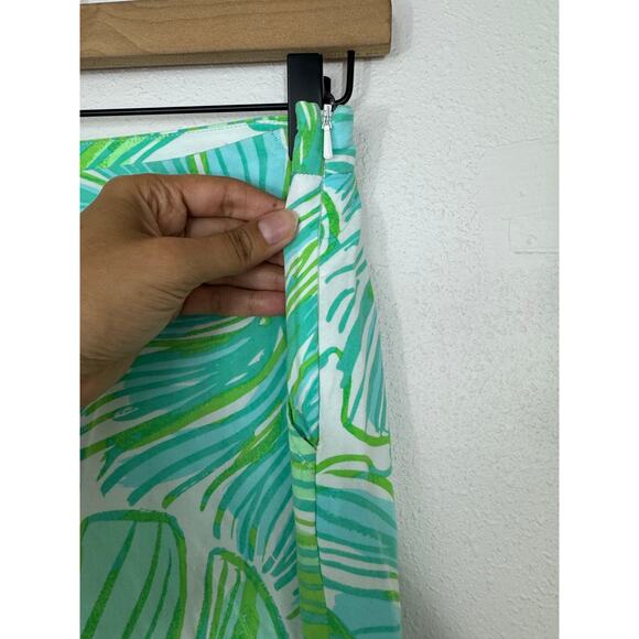 Lilly Pulitzer Green Tropical Leaf Print Shorts Women’s Size 00 - Picture 4 of 8